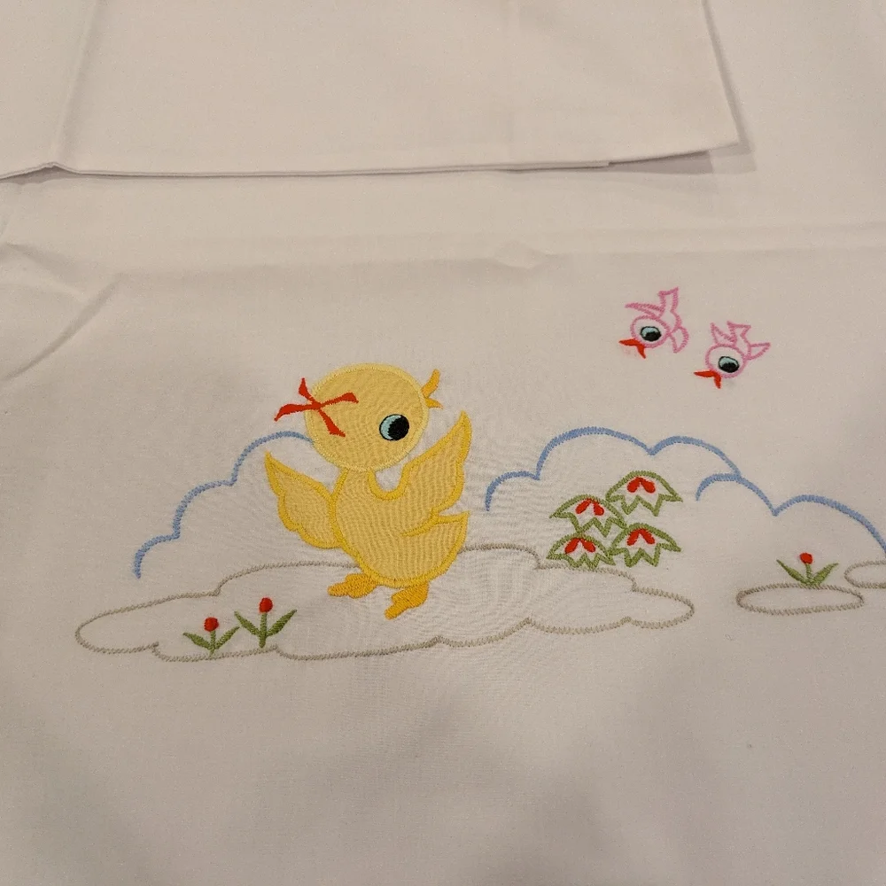 Cute Duck Embroidered Baby Set Bedsheet 53